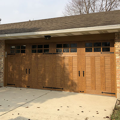 Hand crafted garage door Tipp City, Ohio